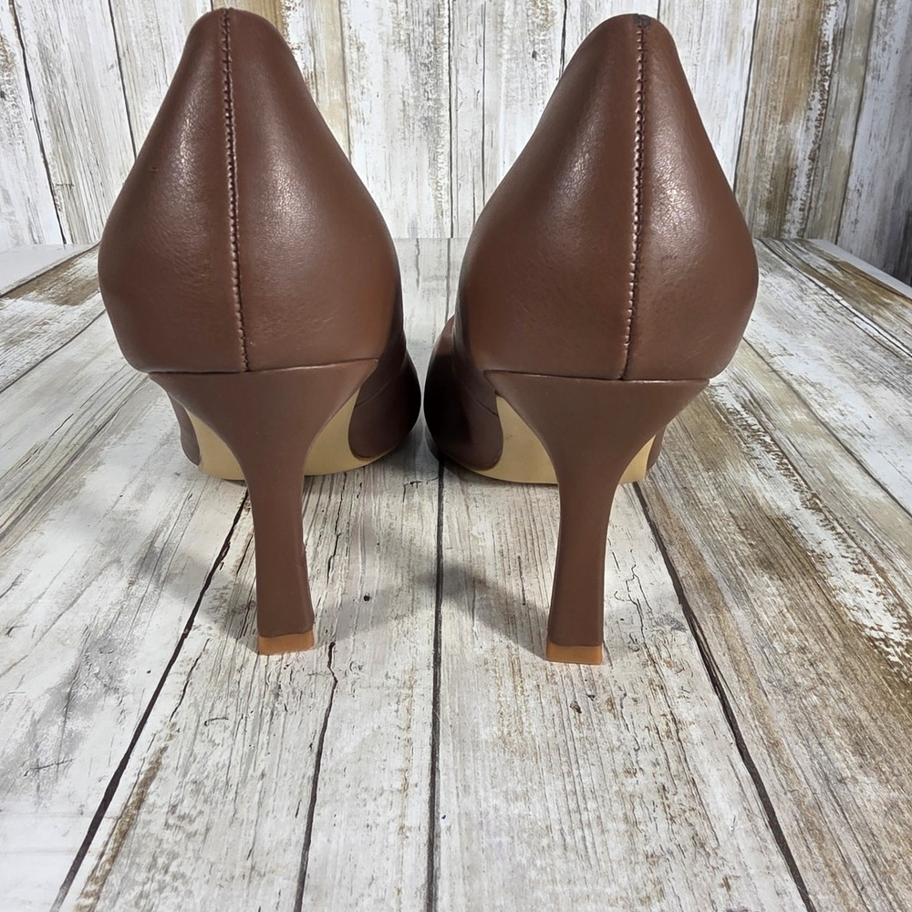 A New Day Brown Pointed Toe Stiletto Heel Pumps Womens Size 7W NEW - Picture 3 of 10